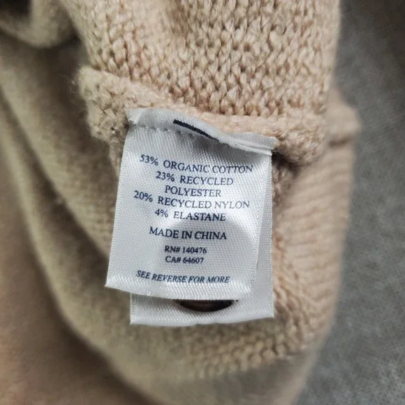 Faherty Jackson Popover Sweater Womens XL Oatmeal Beige V-Neck Pullover Stretch - Picture 6 of 12